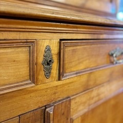 Antique French County Louis Philippe Buffet Deux Corps Housekeeper Cabinet
