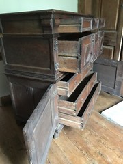 Rare 17th Century Court Cabinet Original Condition 1635-60