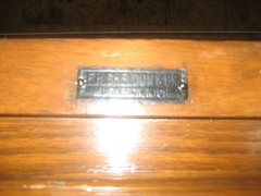 circa 1910-20 antique OAK stepback CUPBOARD school SCIENCE lab CABINET 48″w x 78