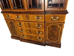 COUNCIL BANDED MAHOGANY INLAID CHINA CLOSET