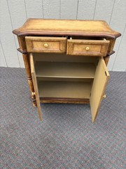 67582 Hand-Painted Tuscan Style Console Cabinet with Fruit Motif