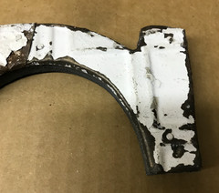 Decorative Salvaged Tin Ceiling 8″ Patchwork Shabby White Letter C Metal 186-26B