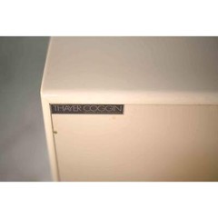 1980s Milo Baughman for Thayer Coggin Cream Lacquer Lighted Modular Bar or China