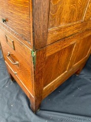 Beautiful Antique Paneled Oak File Cabinet Globe Sectional Stacking Cabinet 51″H