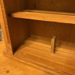 Vintage EPPCO Teak Tambour Cabinet with sliding Doors Wall Storage Shelf **READ*