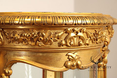 Rococo Style Giltwood Curio Cabinet With Glass Panels