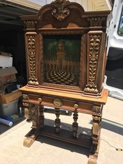 Berkey & Gay Hand-Painted Antique Cabinet