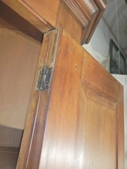 Antique Primitive Corner Cupboard Cabinet Panel 4 Door Pine Rustic