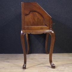 Antique bureau furniture Spanish writing desk in mahogany wood 19th century