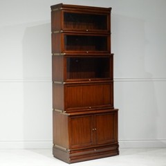 Beautiful Barrister stacking bookcase unit showcase Mahogany wood glass and wood