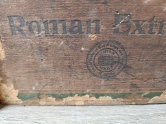 Antique Early Primitive Wood 5 Drawer Handmade Apothecary Roman Cigar Cabinet