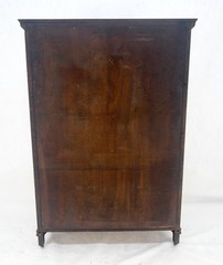 Fine Carved Tiger Oak Lion Feet & Head Curved Glass China Cabinet c1880s MINT!