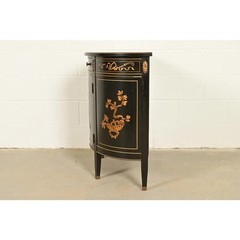 Imperial Furniture Grand Rapids French Regency Chinoiserie Demilune Cabinet