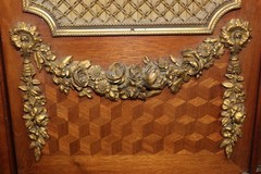 Superb French Breche D Violette Marble Brass Bronze Mounted Vitrine