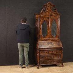 Lombard trumeau bureau double body furniture 20th century antique style desk