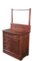 Antique Victorian Eastlake Washstand Cabinet Dry Sink Commode w Towel Bar