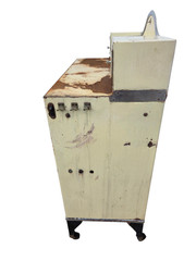 Antique Industrial Art Deco Doctors Dental Cabinet Curio Metal Hutch Apothecary