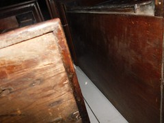 2 1800’s Antique Hanging Wall Cabinet English Colonial Cupboard 28 x 21 x 15″