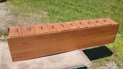Antique Oak 10 Drawer File or Storage Cabinet 1920s