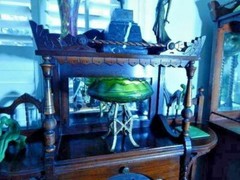 1800’s Victorian Carved Record Cabinet/Etagere Stick-N-Ball Twist Masterpiece