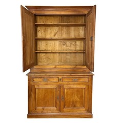 Antique French County Louis Philippe Buffet Deux Corps Housekeeper Cabinet