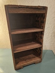 Vintage Depression Era Kester Solder Shipping Crate Wood Shelf Unit,…