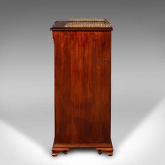 Antique Music Cabinet, English, Walnut, Glass, Display Case, Bookcase, Edwardian