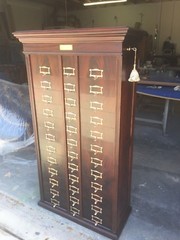 Antique AMBERG Patent Filing Walnut FILE LETTER CABINET M.Ohmers son 36 Shelfs