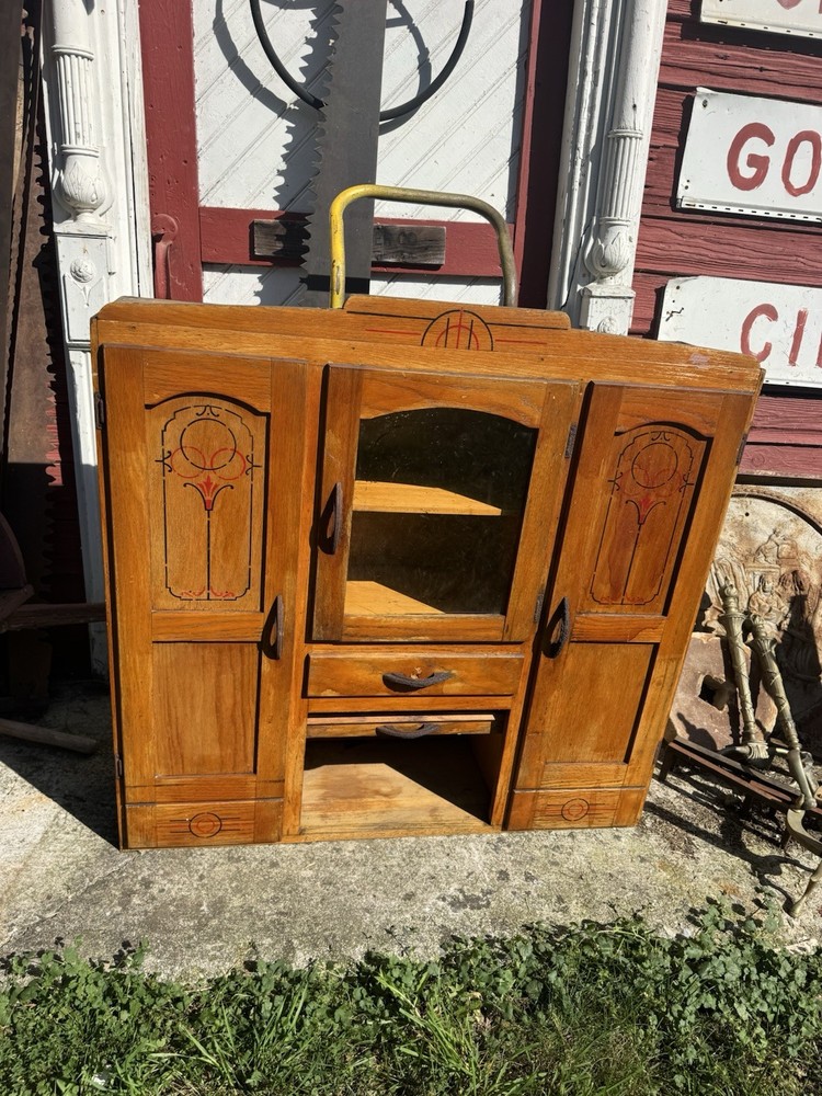 Vintage Keystone Hooser Cabinet Hutch Top