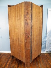 Antique Corner Cupboard Cabinet 12 Pane Divided Glass Door