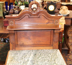 French Louis XVI Antique Walnut Nightstand Small Bedside Cabinet With Crown