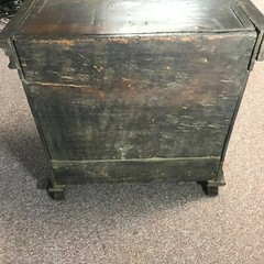 17th Century English Multi Drawer Carved Oak Spice Cabinet Table