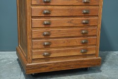 Antique Apothecary Cabinet flat File Industrial Wood drawer Oak Architect VTG