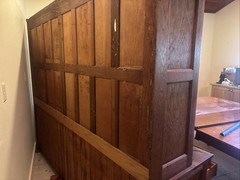 Oak Antique Bookcase, Display Cabinet, China Cabinet With Glass