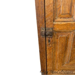 Antique victorian tiger oak hanging cupboard medicine cabinet raised panel