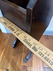 Antique Primitive Wood Sewing Spool Yarn Cabinet Stand – Handmade Unique