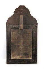 Antique Ornate Brushes Hammered Brass Mirrored Cabinet Shoe Shine Cabinet