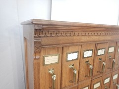 VICTORIAN OAK FILE 18 drawer CABINET Edwardian 1900’s