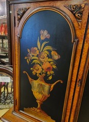 Berkey & Gay English Jacobean Walnut/Burlwood Cabinet