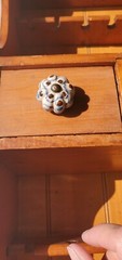 Antique Primitive Maple Wood Spice Spoon Rack Shelf Drawers Blue Porcelain Knobs