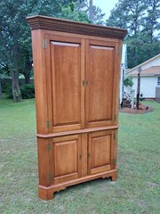 Southern Cherry Corner Cupboard Shop Made 20thc