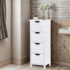 Narrow Floor Bathroom Storage Cabinet with Slide Out Drawers for Small Space