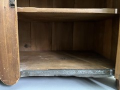 Antique Wood Country Farmhouse Cupboard Step Back Cabinet Hutch Primitive