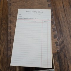 Antique Oak Card Catalog File Box Rare Size Bankers Loan Cards 14 x 10 x 7