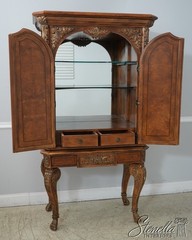 62049: JEFFCO Georgian Style 2 Door Bar Liquor Cabinet