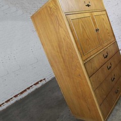 Modern Campaign Style Oak Gentlemen’s Chest by Founders Furniture Patterns 35