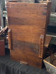 ANTIQUE MINIATURE CHILDS PRIMITIVE WOODEN STEP BACK CUPBOARD KITCHEN PANTRY