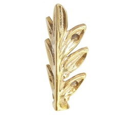 4pcs of Vintage Solid Brass Olive leaf Box Corner Protector Decor Shelf
