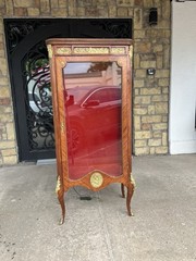 Late 19th Century Louis XV Style Gilt Bronze Mounted Vitrine Cabinet