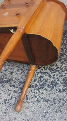 Antique Wood MARTHA WASHINGTON SEWING CABINET 3 drawer hinge lids restore READ
